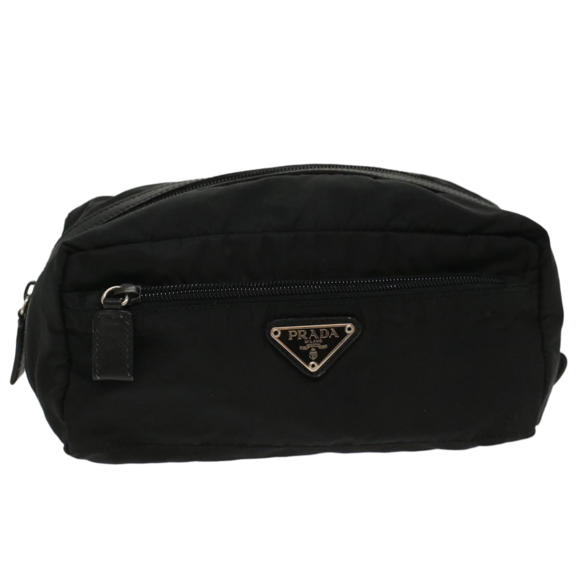 PRADA Pouch Nylon Black Auth ki3247