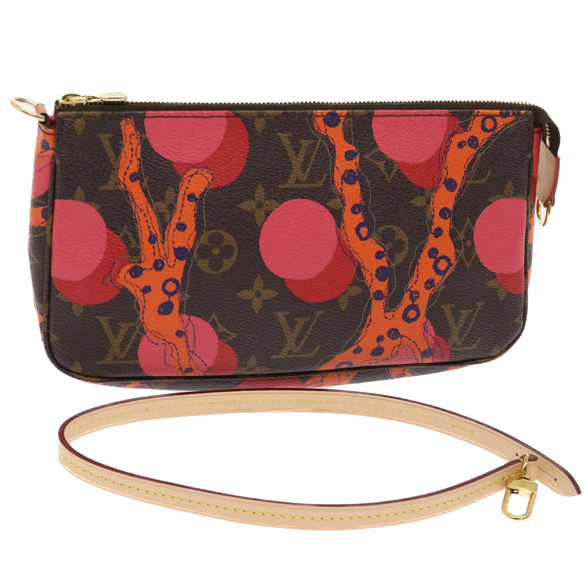 LOUIS VUITTON Monogram La Mage Pochette Accessoires Red Pink M41604 Auth ki3296