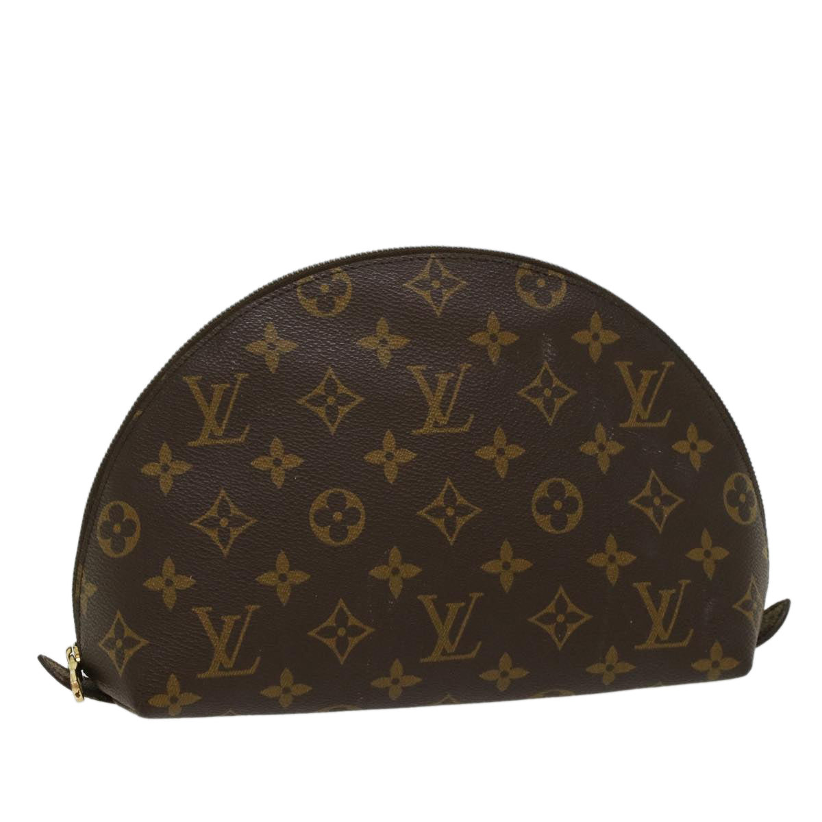 LOUIS VUITTON Monogram Trousse Demi Ronde Cosmetic Pouch M47520 LV Auth ki3334