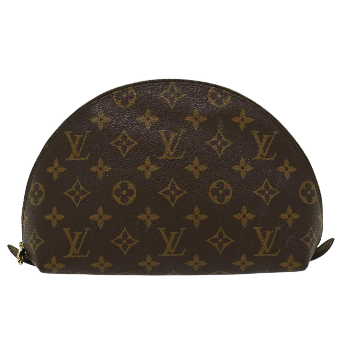 LOUIS VUITTON Monogram Trousse Demi Ronde Cosmetic Pouch M47520 LV Auth ki3334