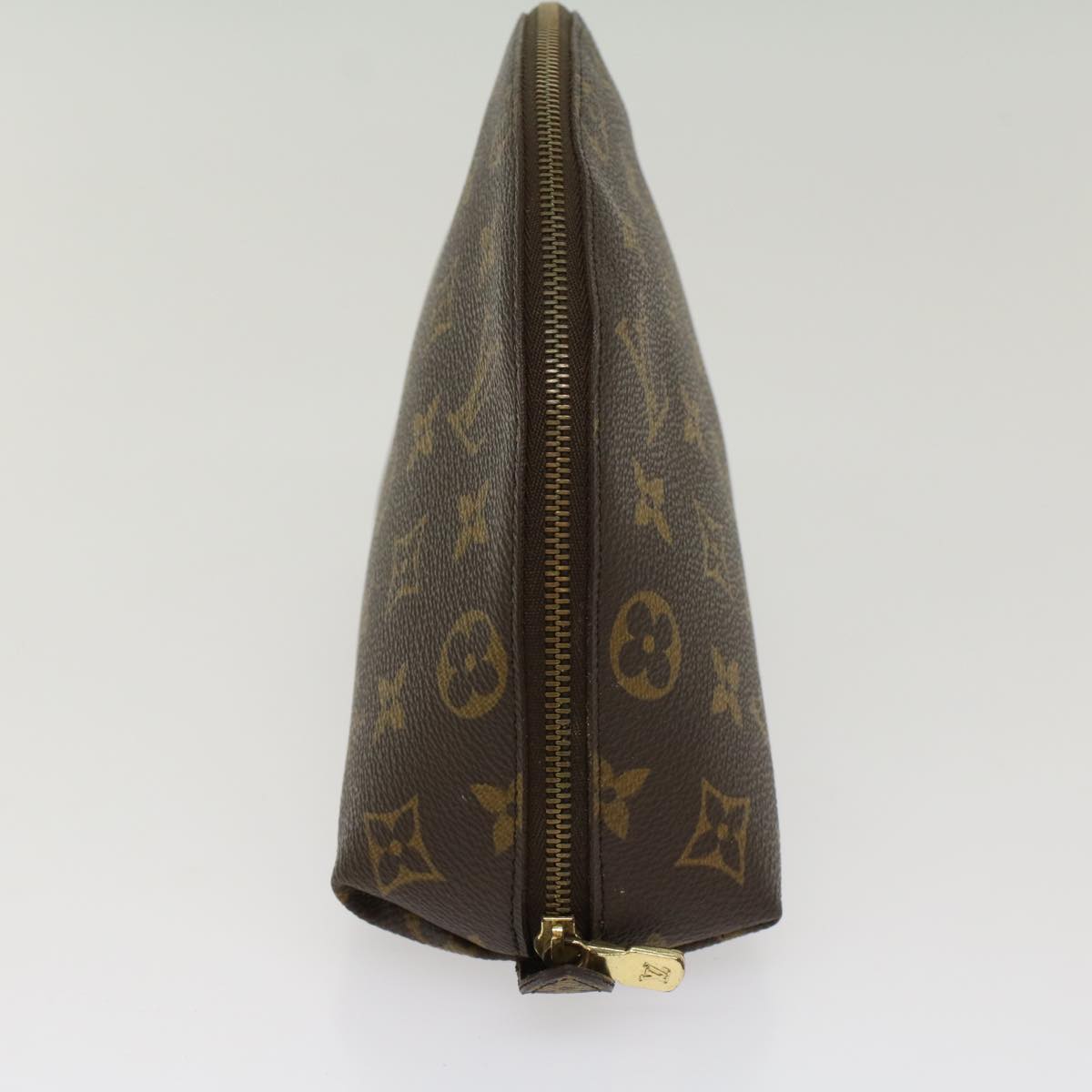 LOUIS VUITTON Monogram Trousse Demi Ronde Cosmetic Pouch M47520 LV Auth ki3334