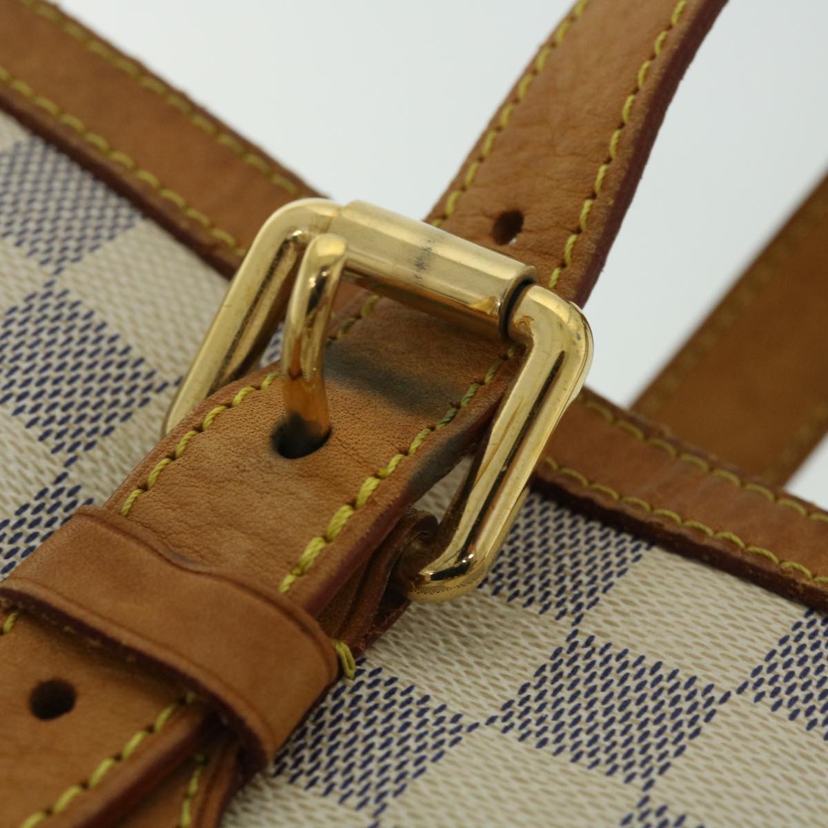 LOUIS VUITTON Damier Azur Hampstead MM Tote Bag N51206 LV Auth ki3337