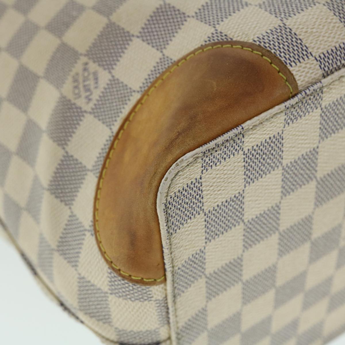 LOUIS VUITTON Damier Azur Hampstead MM Tote Bag N51206 LV Auth ki3337