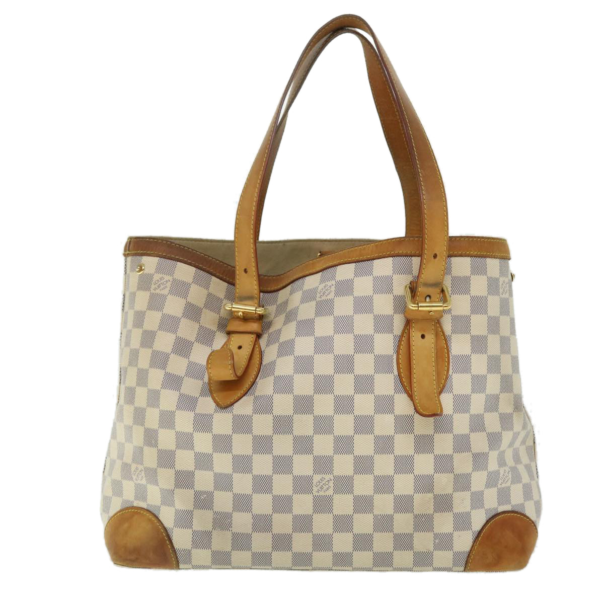 LOUIS VUITTON Damier Azur Hampstead MM Tote Bag N51206 LV Auth ki3337