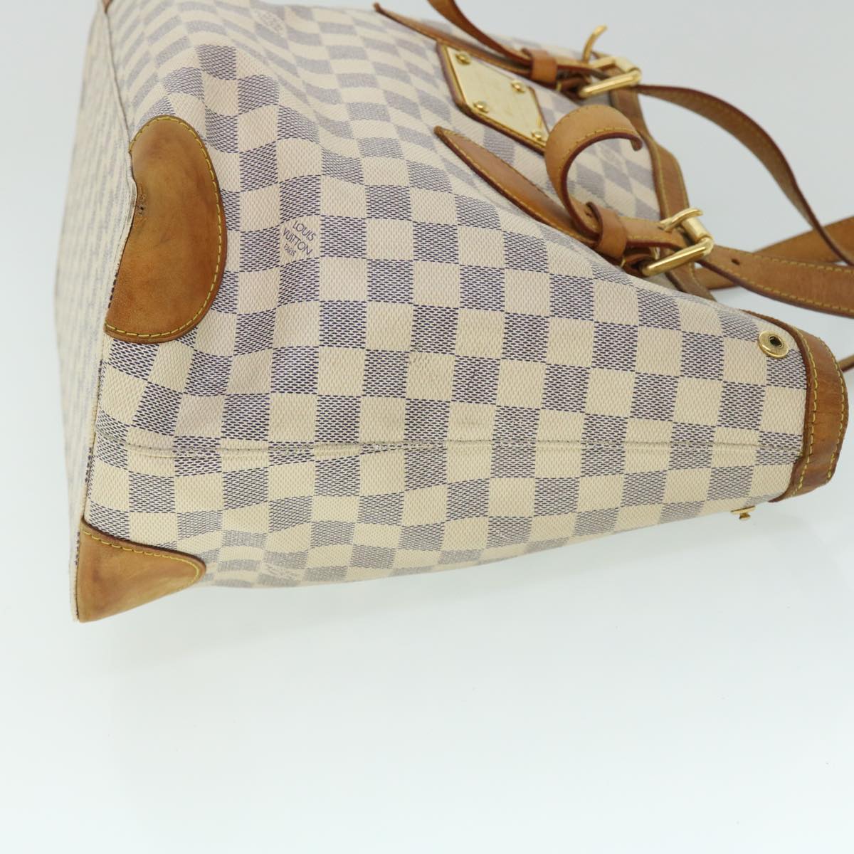 LOUIS VUITTON Damier Azur Hampstead MM Tote Bag N51206 LV Auth ki3337