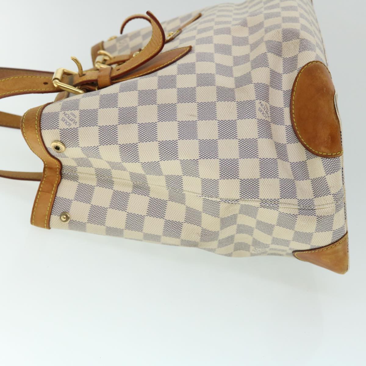 LOUIS VUITTON Damier Azur Hampstead MM Tote Bag N51206 LV Auth ki3337