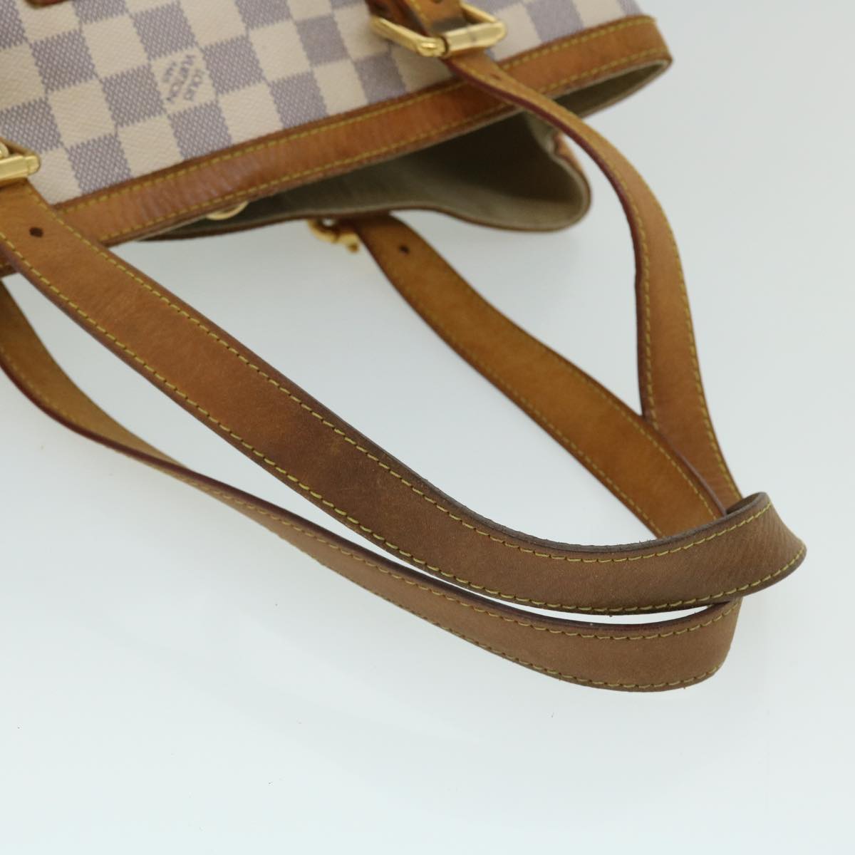 LOUIS VUITTON Damier Azur Hampstead MM Tote Bag N51206 LV Auth ki3337