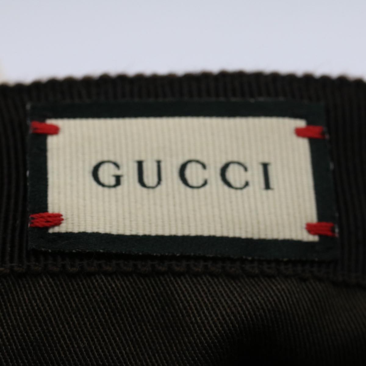 GUCCI GG Canvas Web Sherry Line Baseball Cap M Beige Green 200035 Auth ki3339