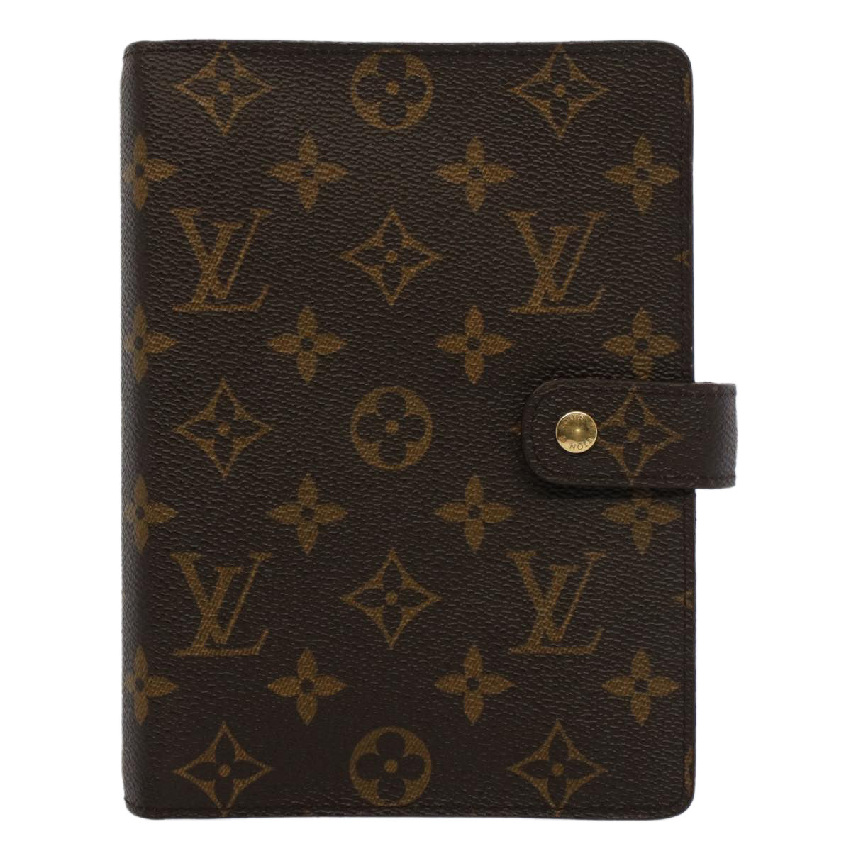 LOUIS VUITTON Monogram Agenda MM Day Planner Cover R20105 LV Auth ki3357