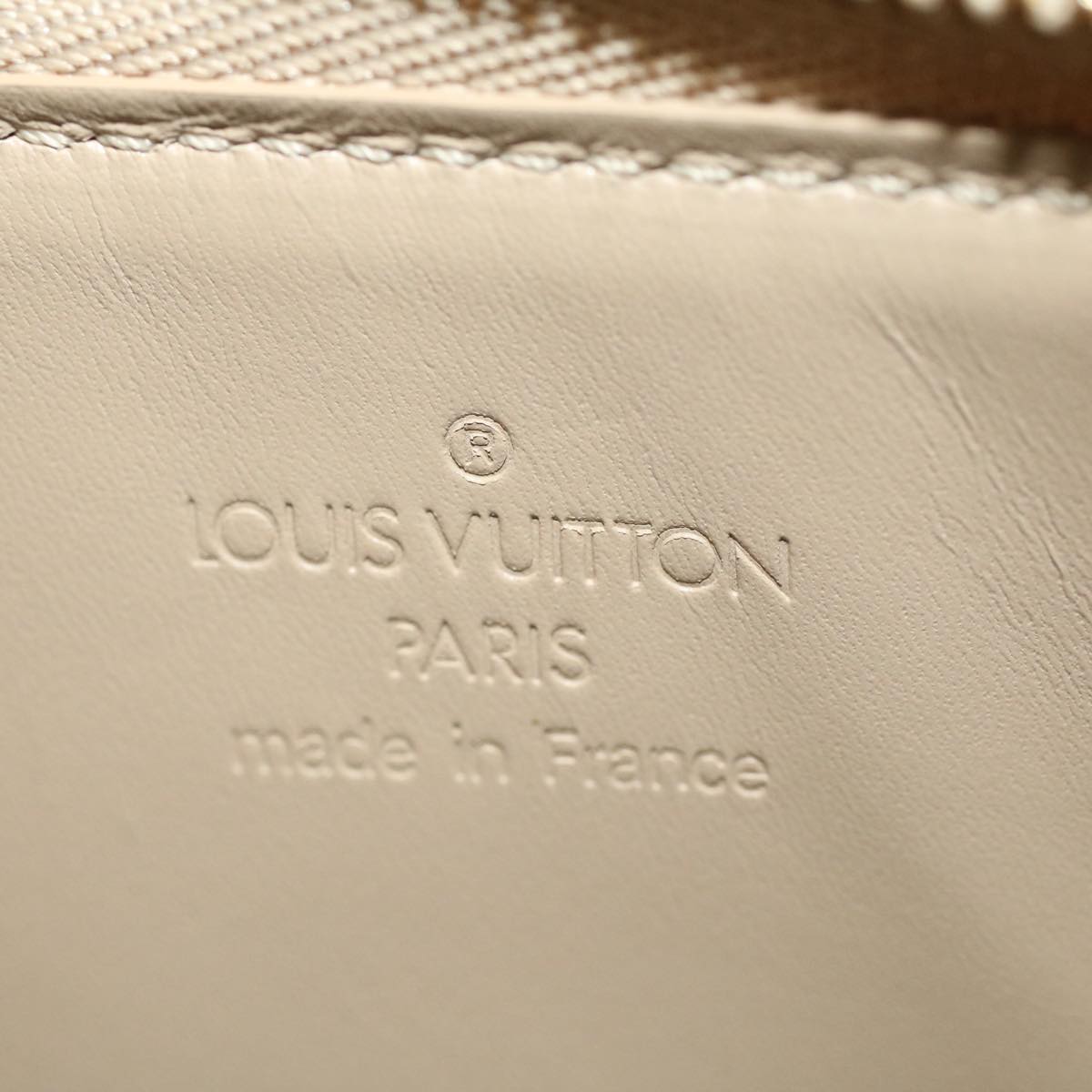 LOUIS VUITTON Monogram Vernis Lexington Pouch Beige M91010 LV Auth ki3358