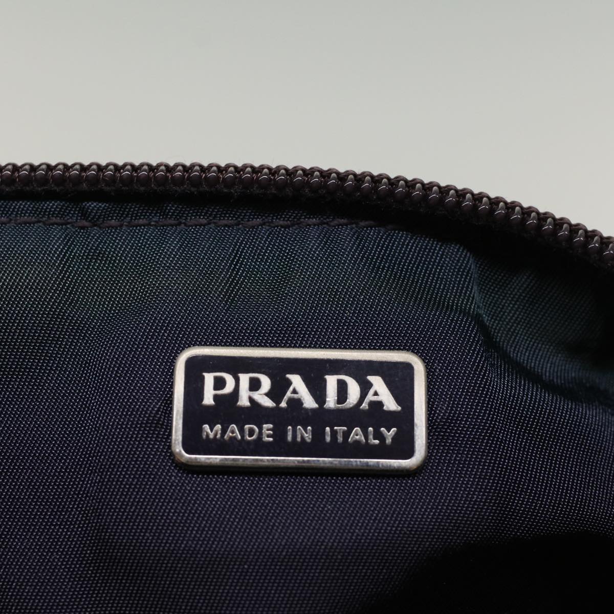 PRADA Accessory Pouch Nylon Purple Auth ki3399