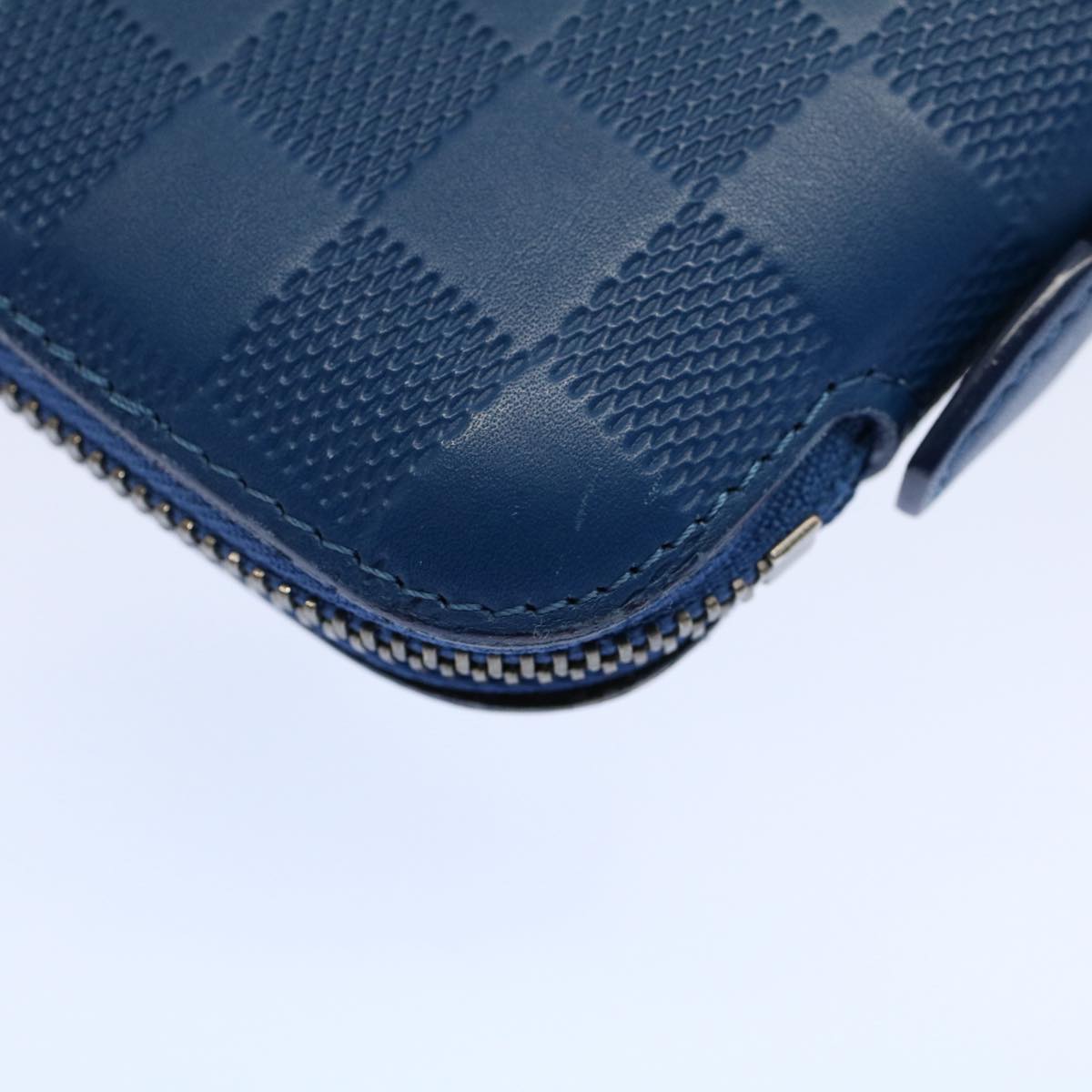 LOUIS VUITTON Damier Infini  Organizer Atholl Clutch Bag Blue N41396 Auth ki3459