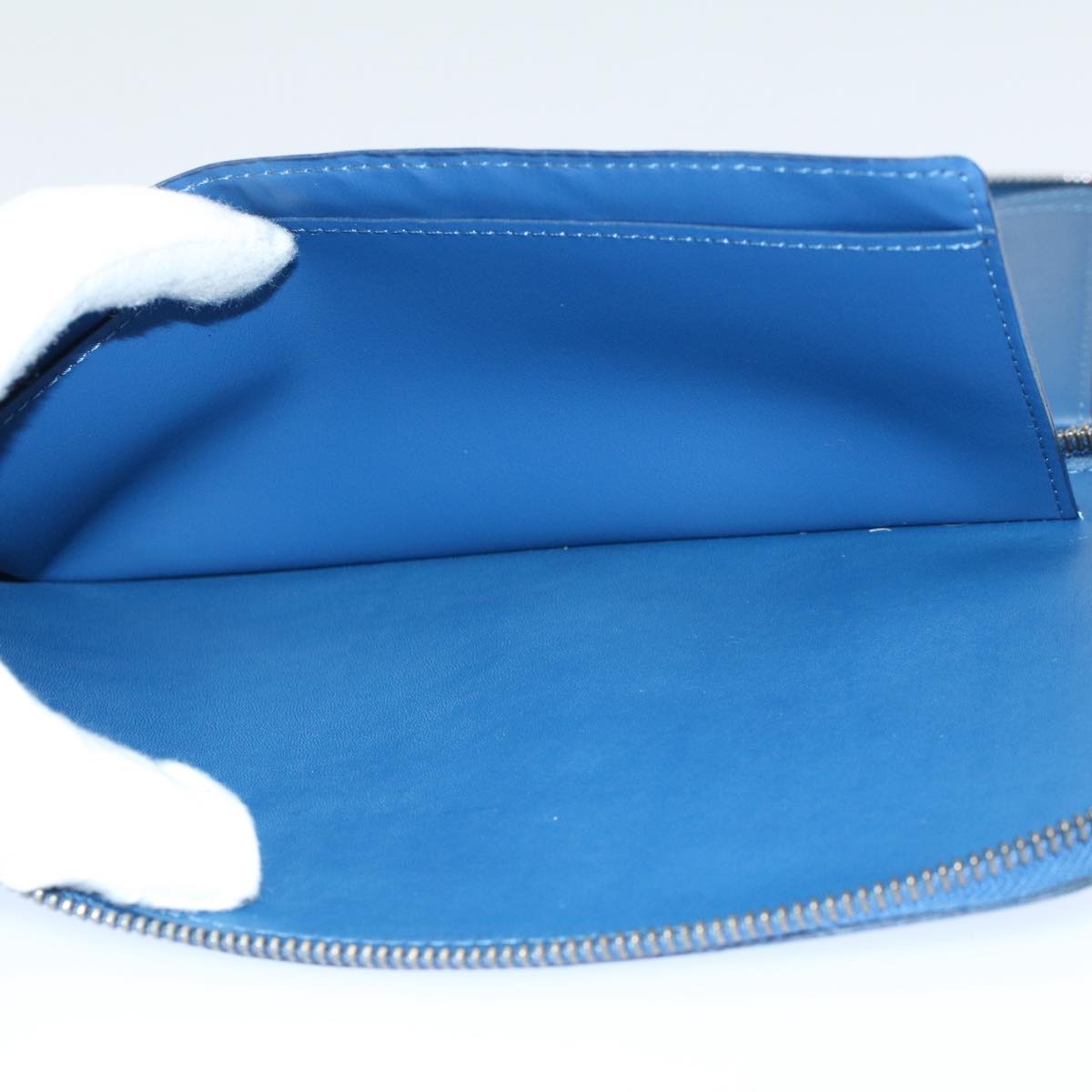 LOUIS VUITTON Damier Infini Organizer Atholl Clutch Bag Blue N41396 Auth ki3459