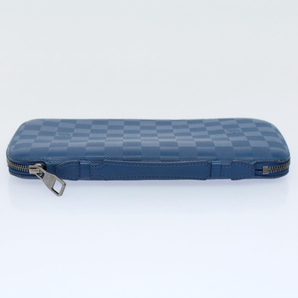 LOUIS VUITTON Damier Infini Organizer Atholl Clutch Bag Blue N41396 Auth ki3459