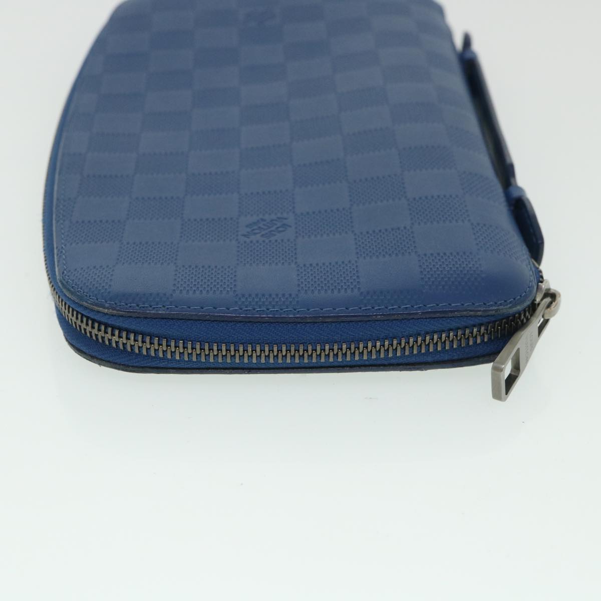 LOUIS VUITTON Damier Infini  Organizer Atholl Clutch Bag Blue N41396 Auth ki3459