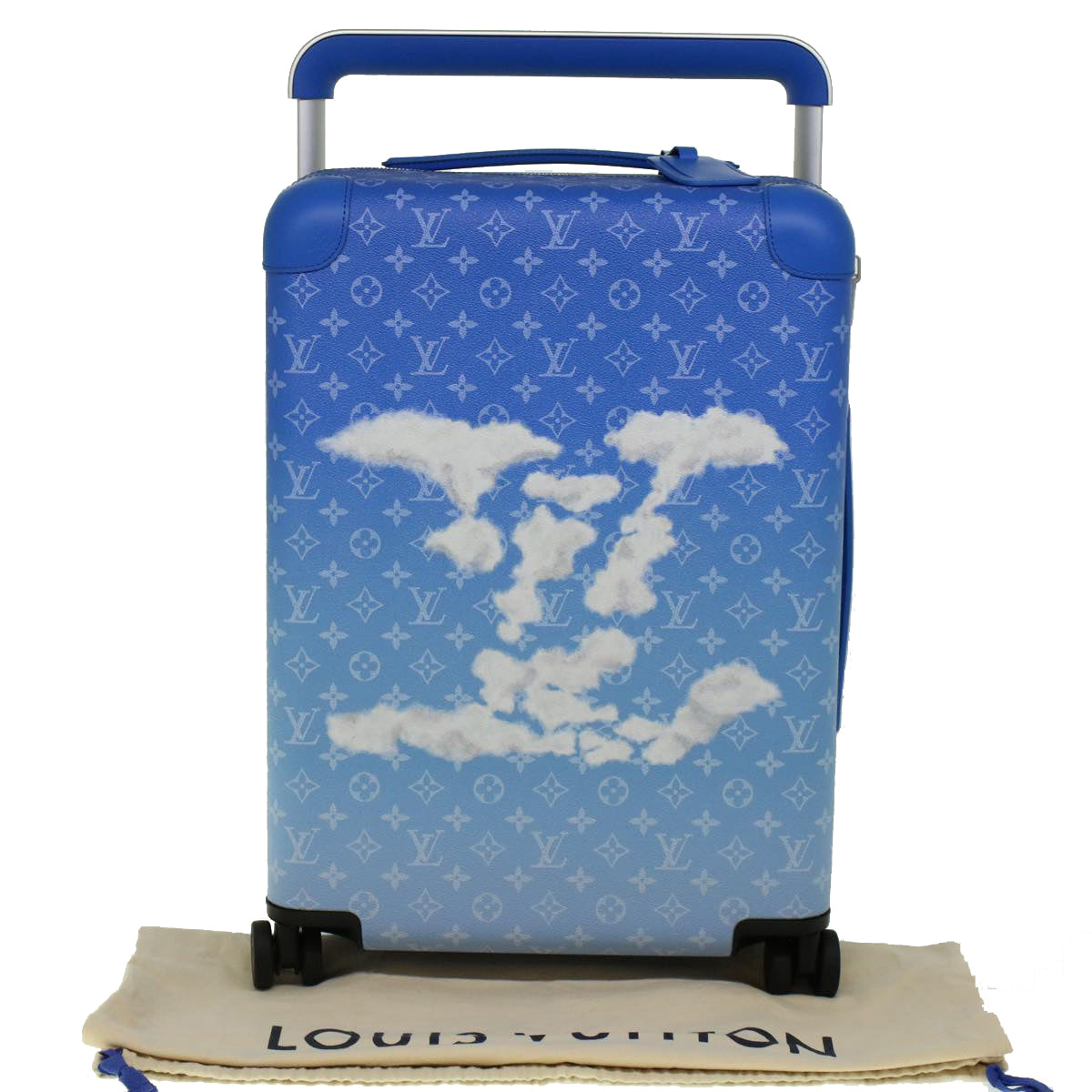 LOUIS VUITTON Monogram Clouds Horizon 55 Suitcase Blue M20411 LV Auth ki3461A