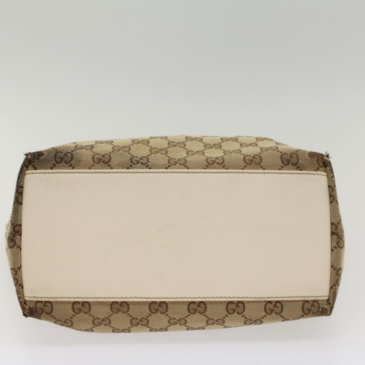 GUCCI GG Canvas Tote Bag Beige 153009 Auth ki3544