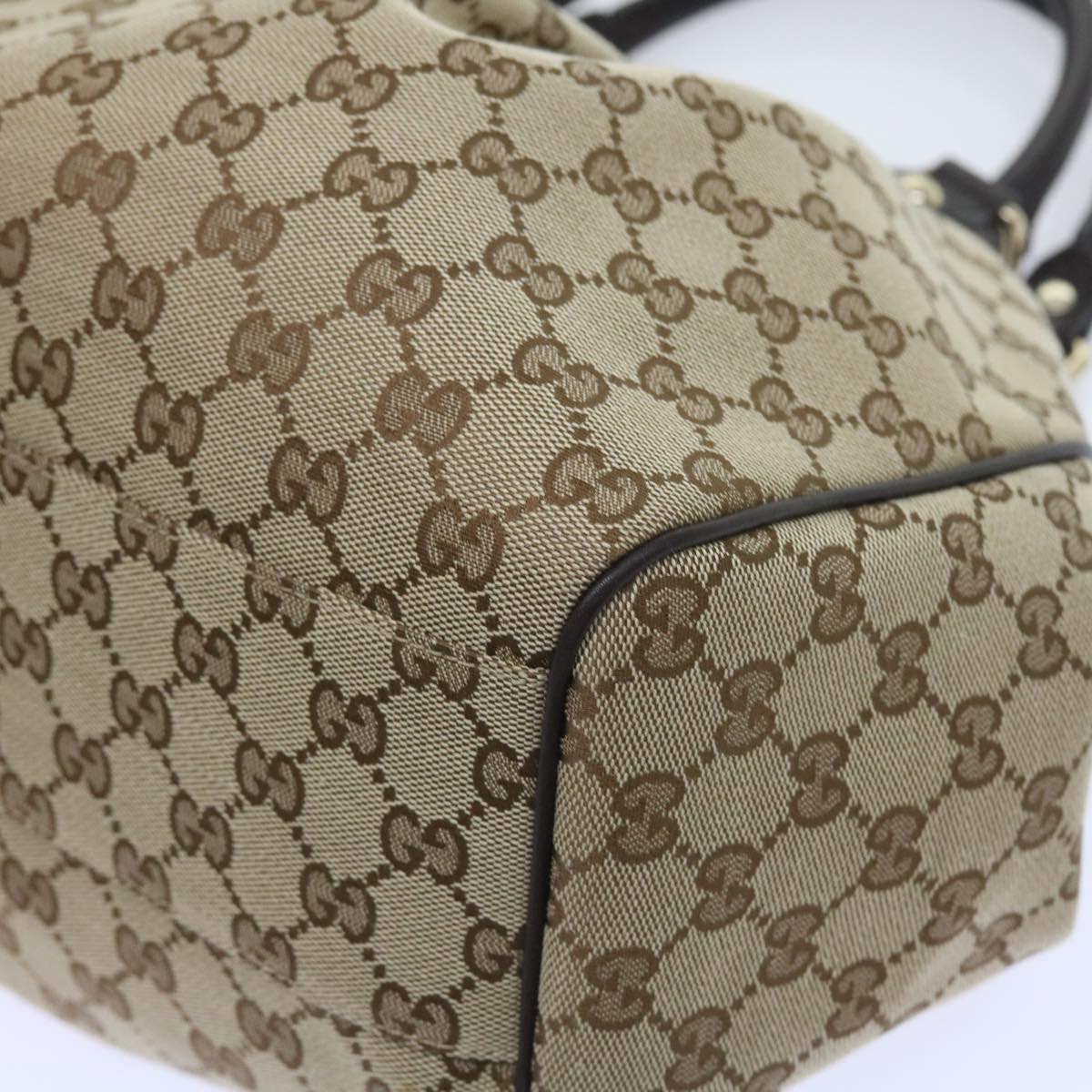 GUCCI GG Canvas Sukey Tote Bag Beige 211944 Auth ki3548