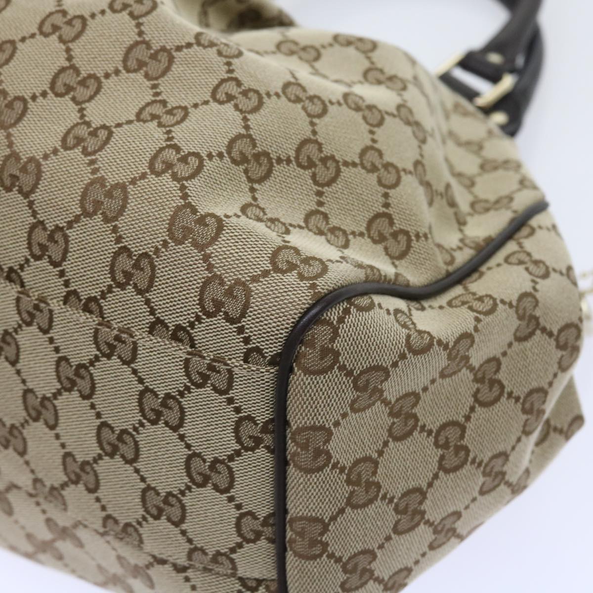 GUCCI GG Canvas Sukey Tote Bag Beige 211944 Auth ki3548