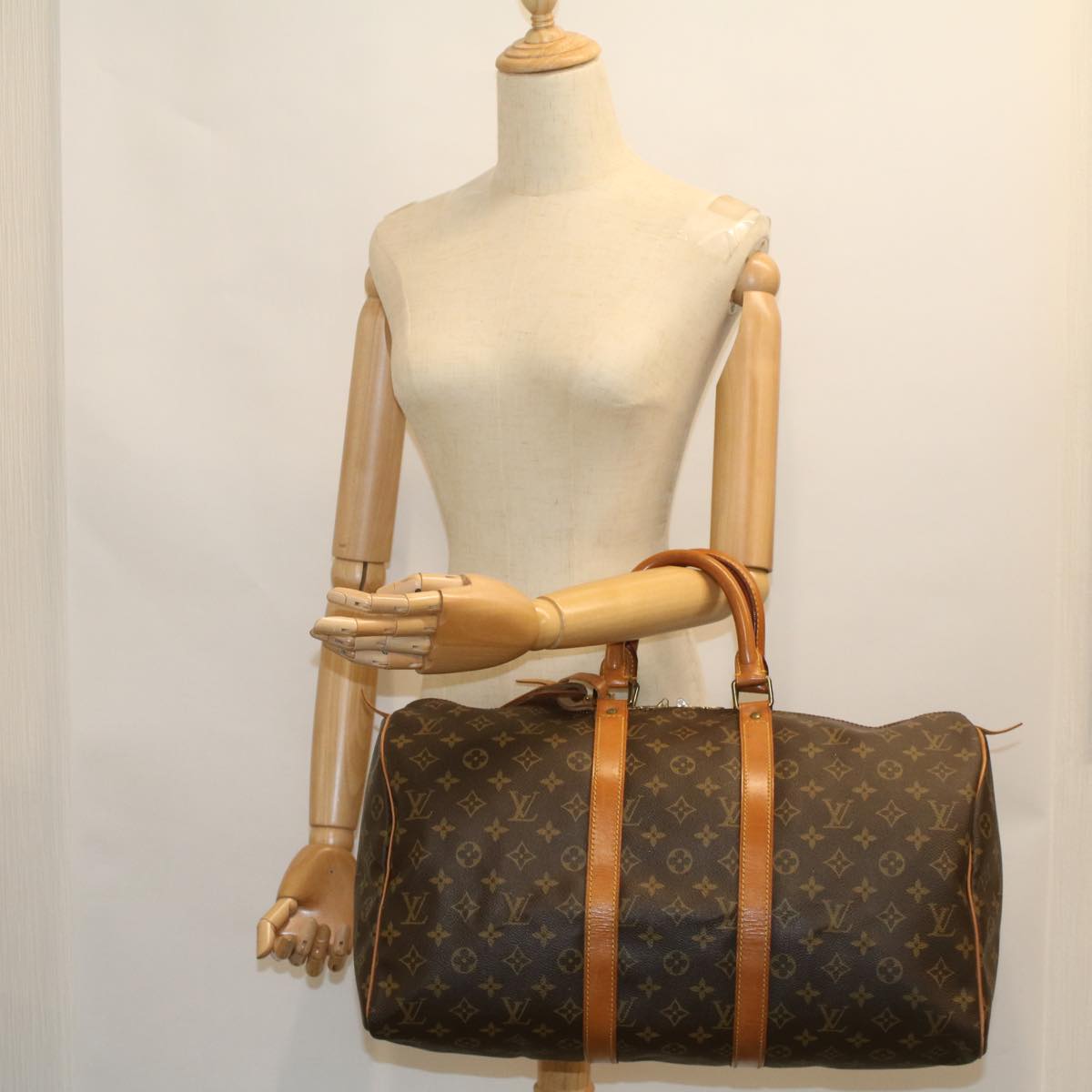 LOUIS VUITTON Monogram Keepall 45 Boston Bag Vintage M41428 LV Auth ki3633