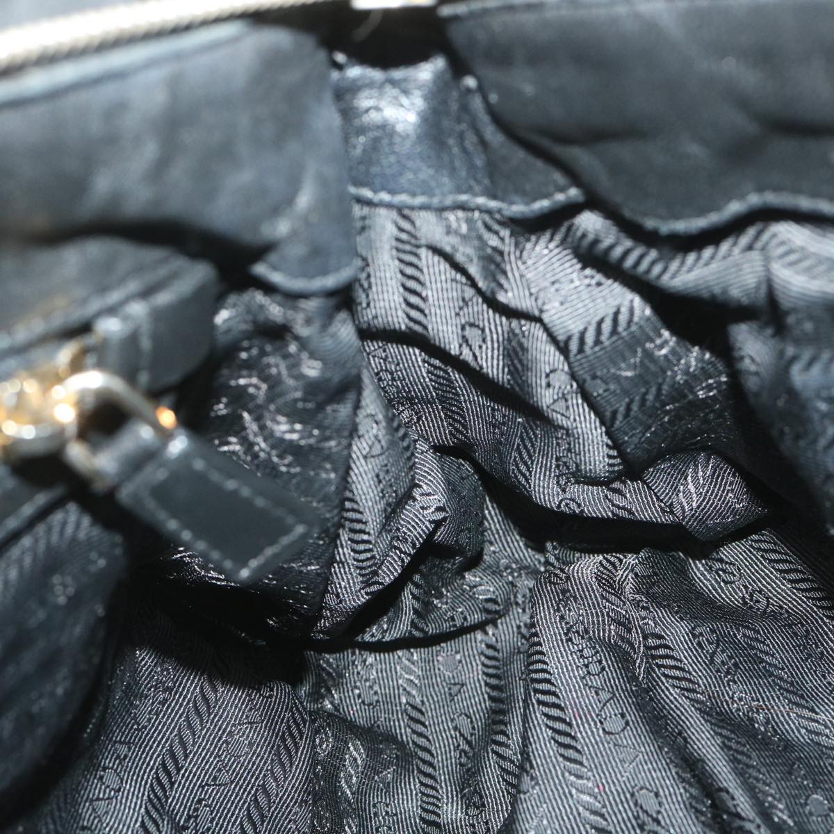 PRADA Hand Bag Nylon 2way Black Auth ki3644