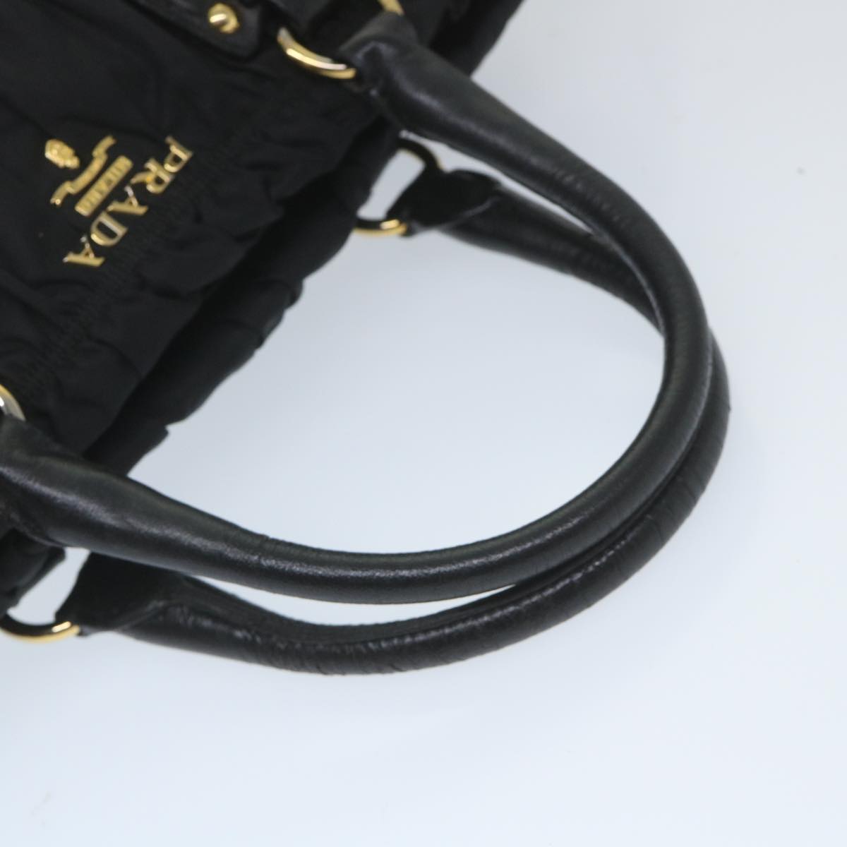 PRADA Hand Bag Nylon 2way Black Auth ki3644