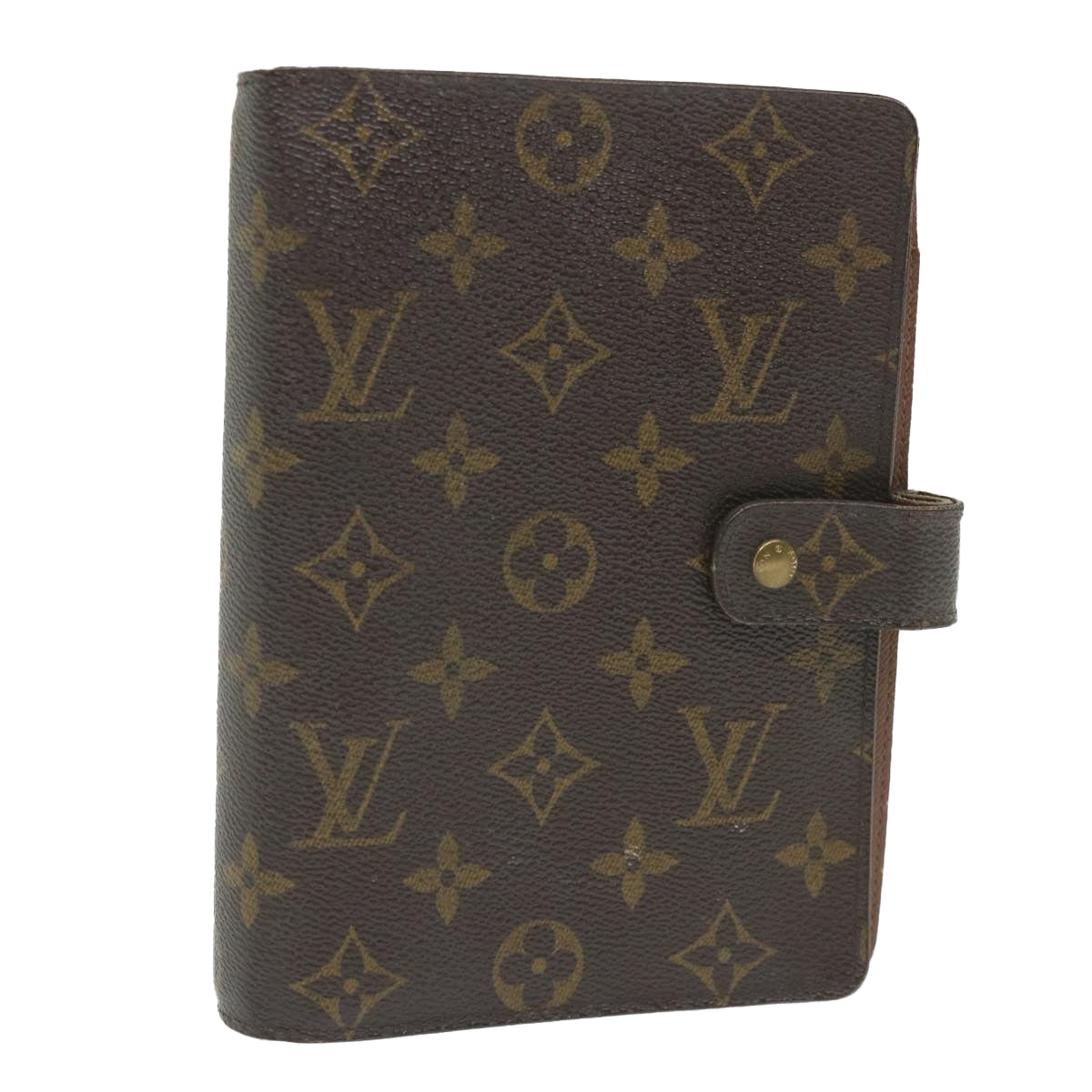 LOUIS VUITTON Monogram Agenda MM Day Planner Cover R20105 LV Auth ki3678