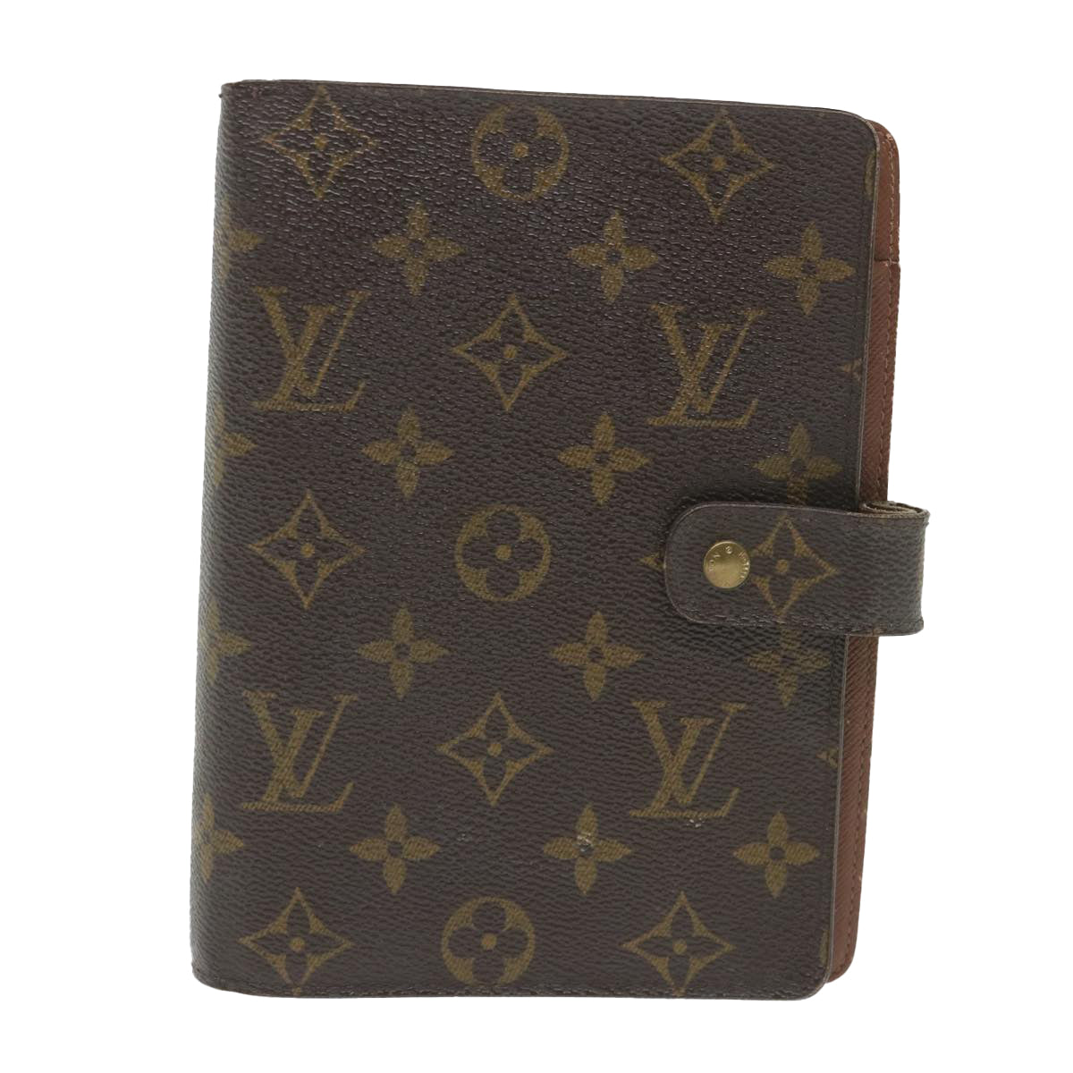 LOUIS VUITTON Monogram Agenda MM Day Planner Cover R20105 LV Auth ki3678