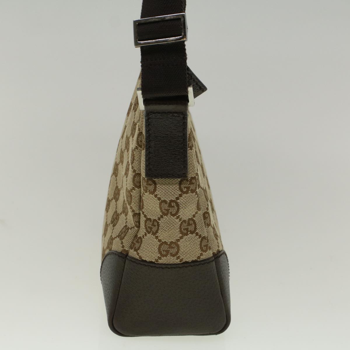 GUCCI GG Canvas Shoulder Bag Beige 114273 Auth ki3683