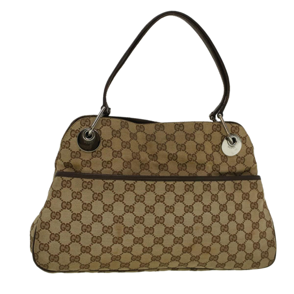 GUCCI GG Canvas Tote Bag Beige 121023 Auth ki3689