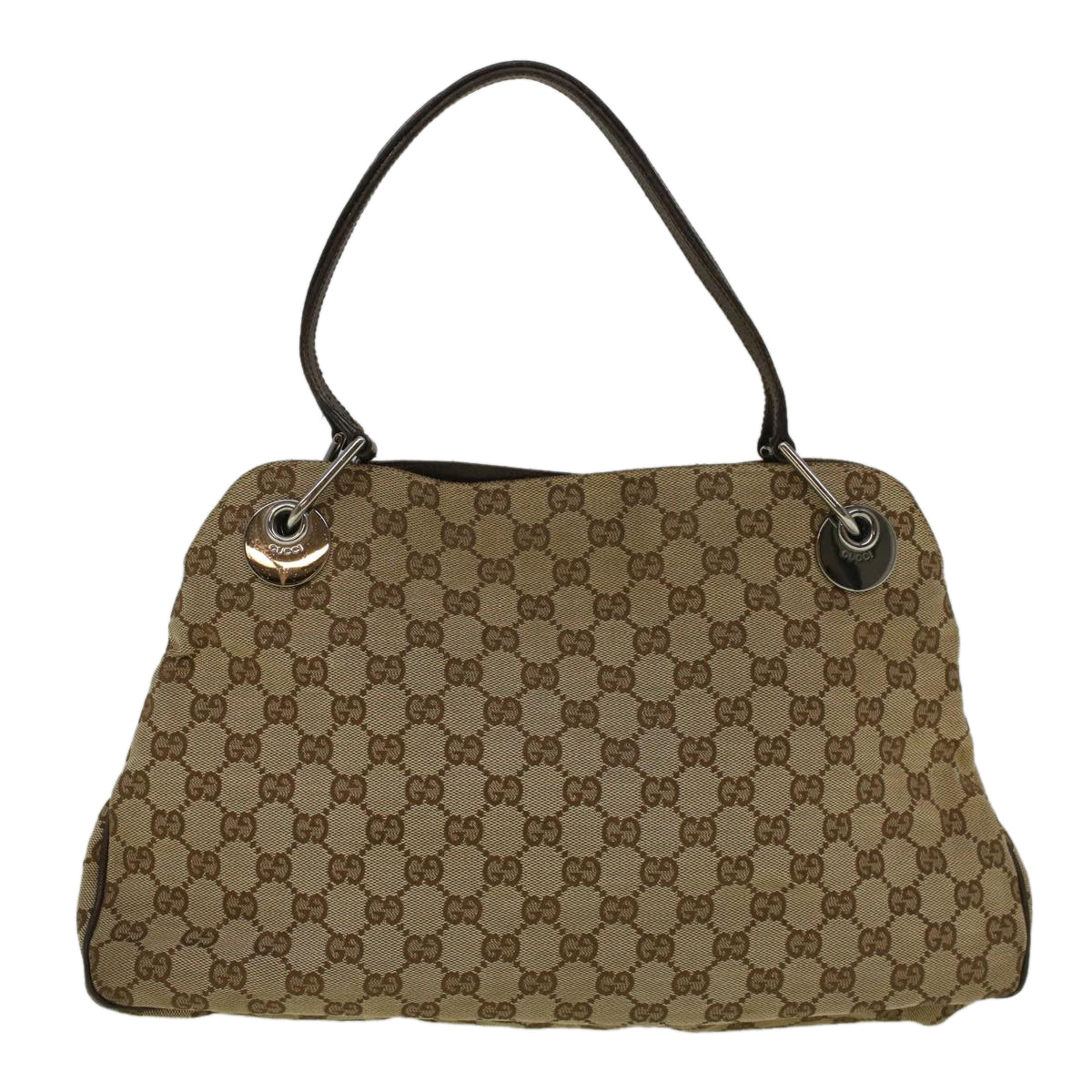 GUCCI GG Canvas Tote Bag Beige 121023 Auth ki3689