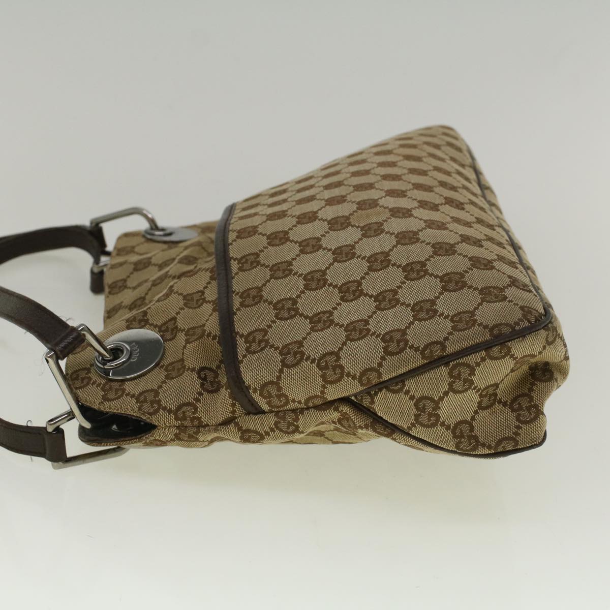 GUCCI GG Canvas Tote Bag Beige 121023 Auth ki3689