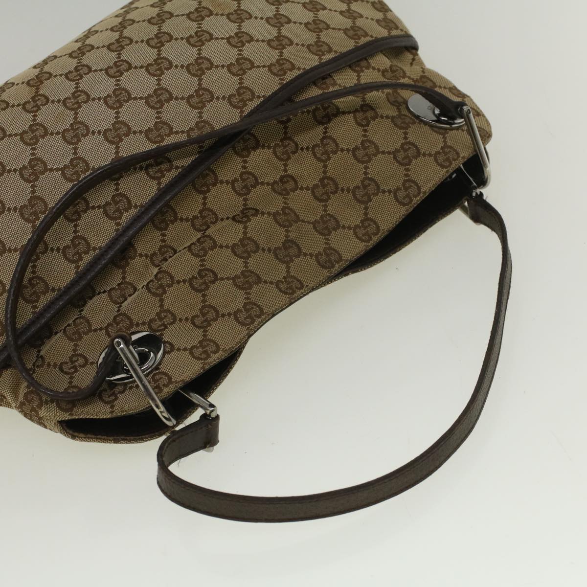 GUCCI GG Canvas Tote Bag Beige 121023 Auth ki3689