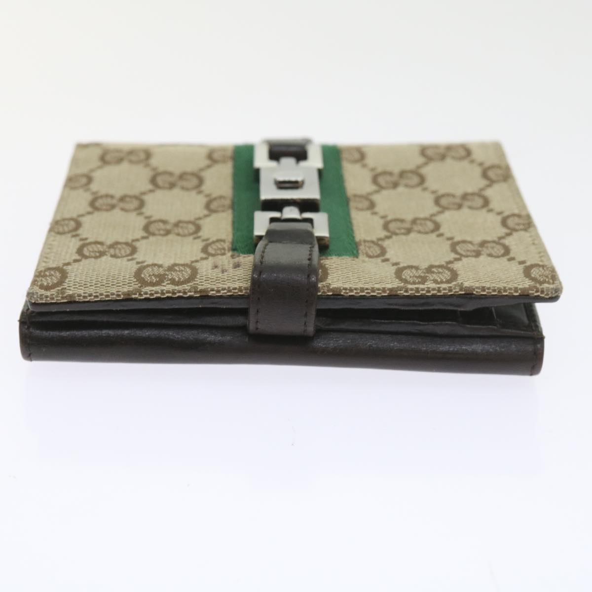 GUCCI GG Canvas Jackie Web Sherry Line Wallet Beige Red Green 05474 Auth ki3788