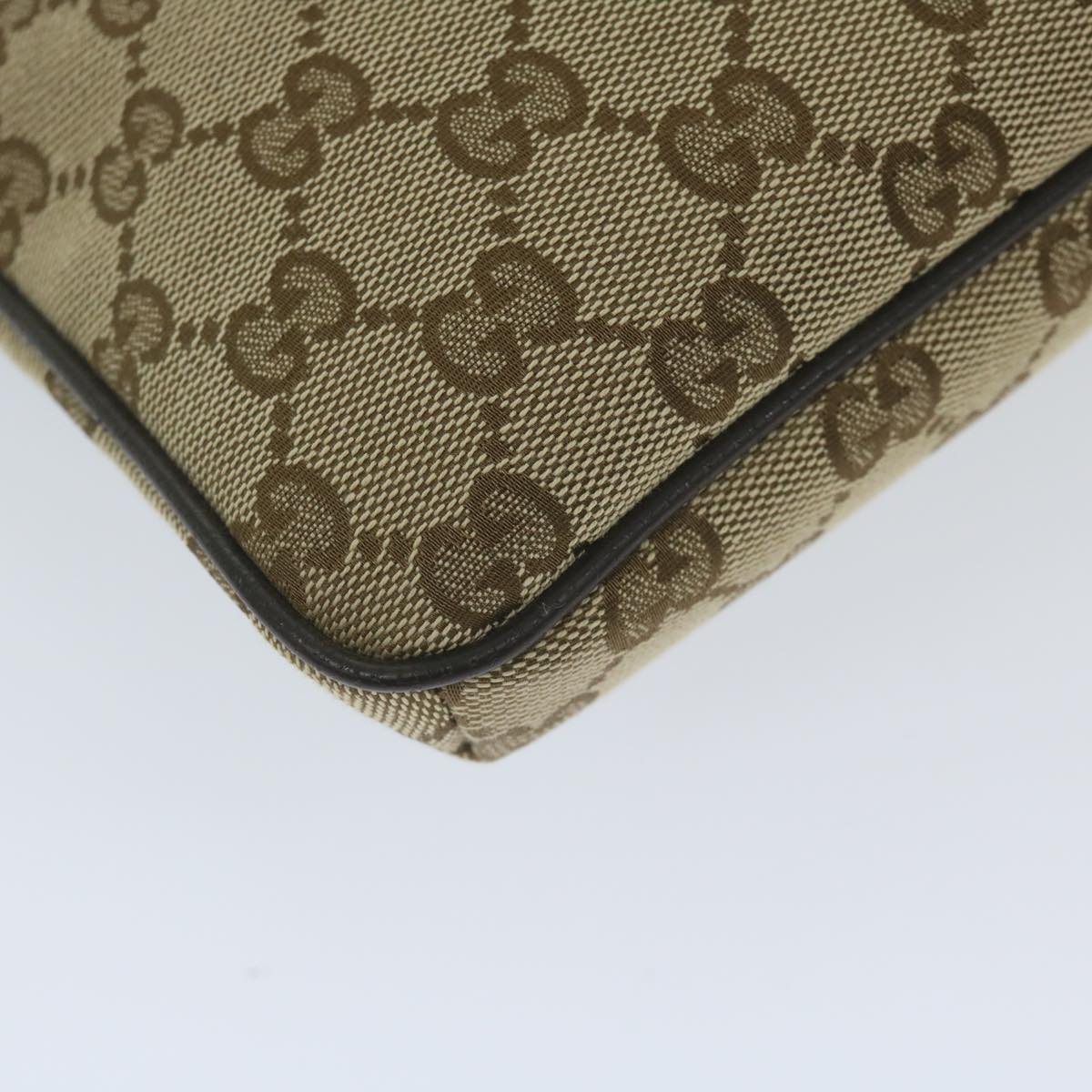 GUCCI GG Canvas Shoulder Bag Beige 256100 Auth ki3818