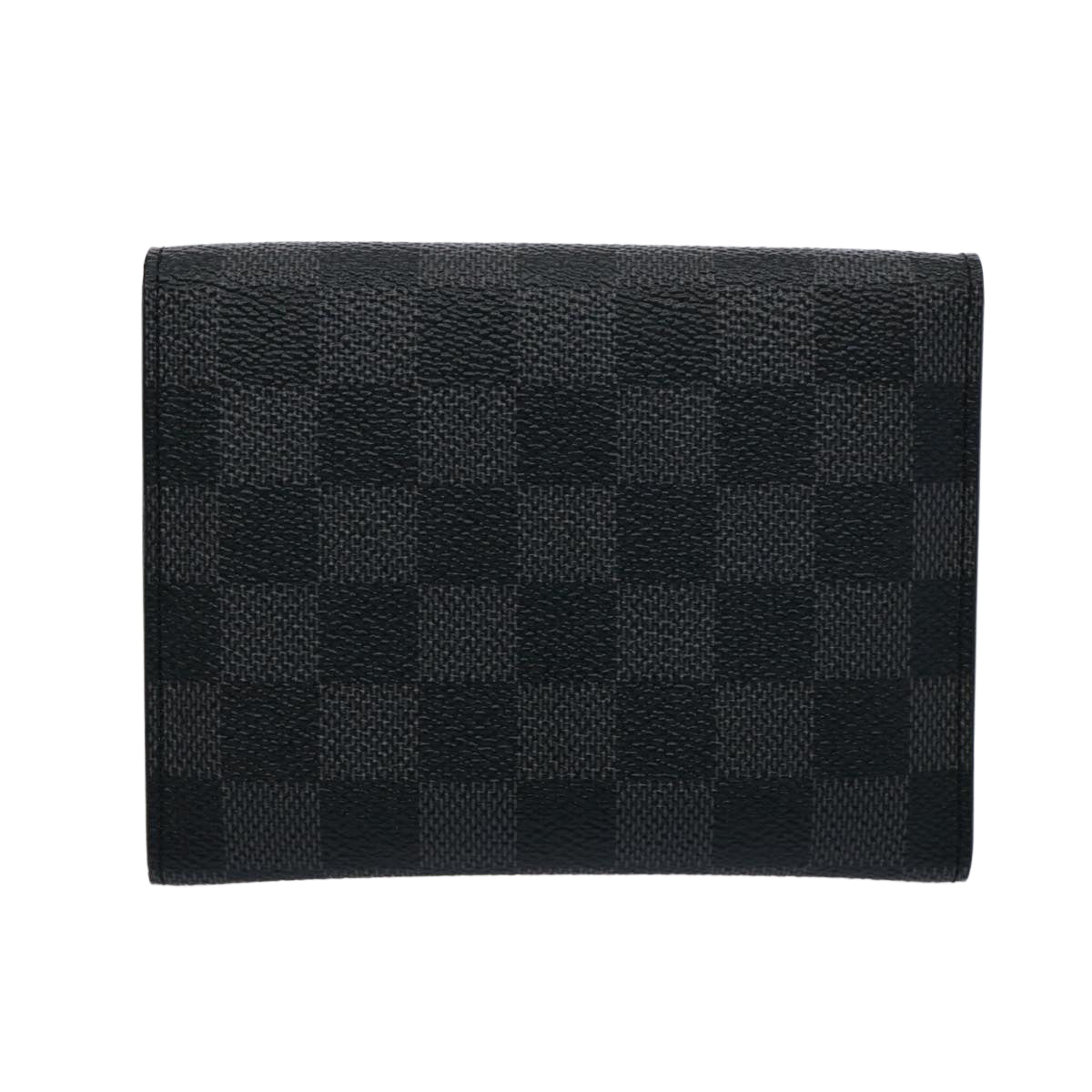 LOUIS VUITTON Damier Graphite Portefeuille Compact Modulable N63083 Auth ki3830