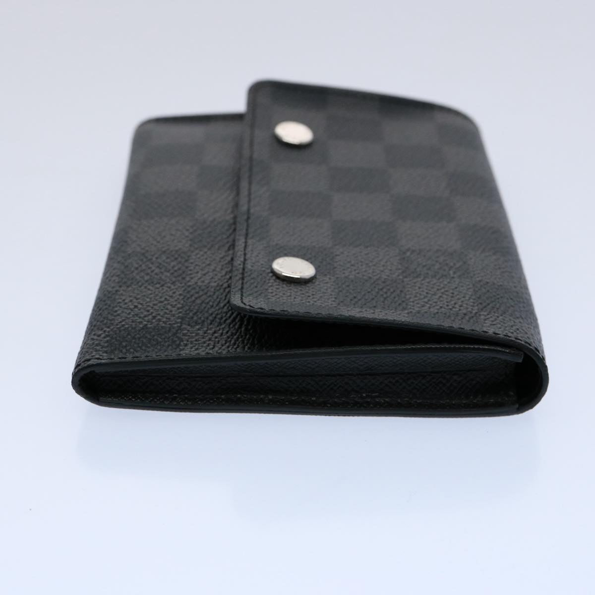 LOUIS VUITTON Damier Graphite Portefeuille Compact Modulable N63083 Auth ki3830