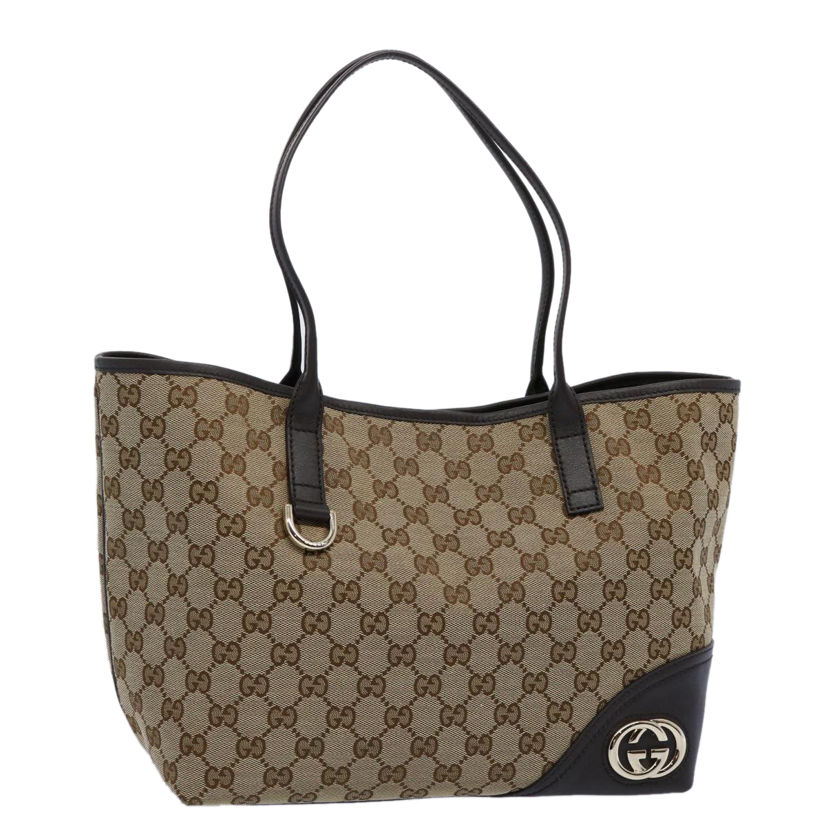 GUCCI GG Canvas Tote Bag Beige 169946 Auth ki3831