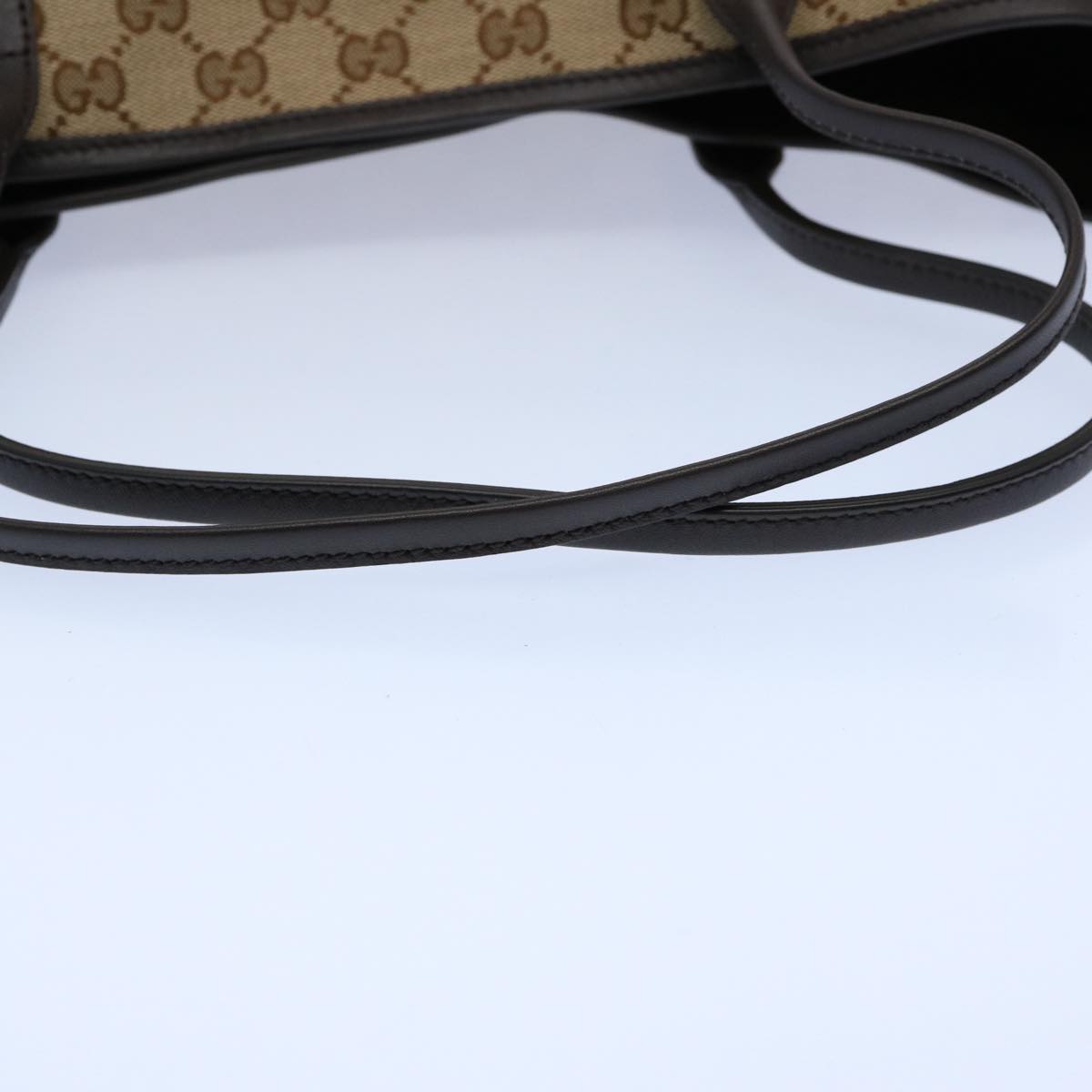 GUCCI GG Canvas Tote Bag Beige 169946 Auth ki3831