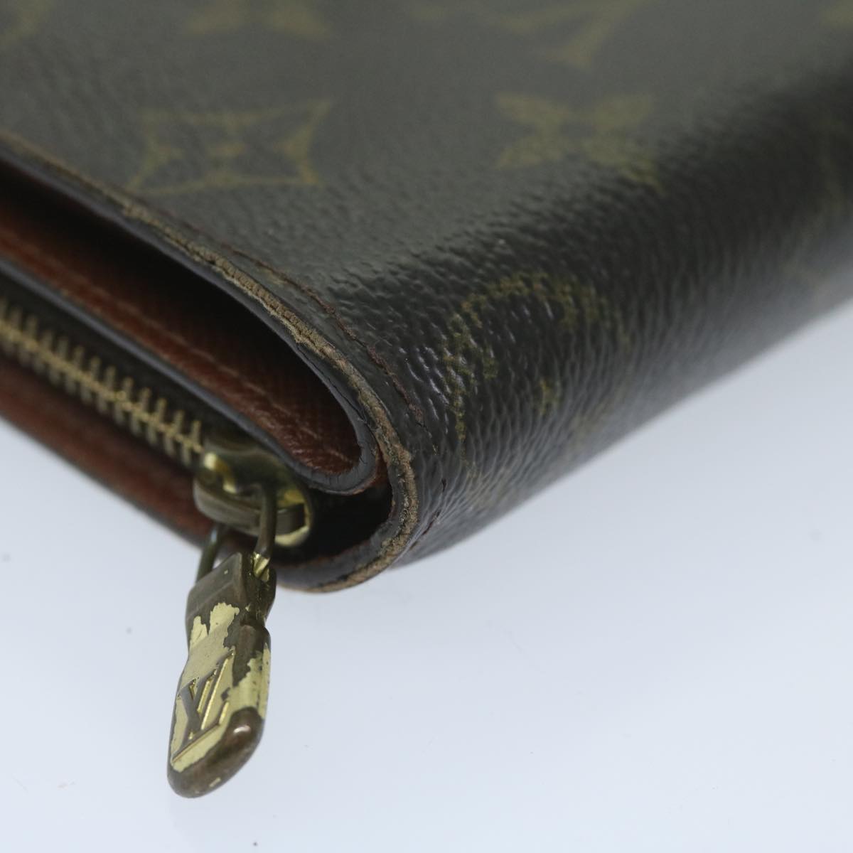 LOUIS VUITTON Monogram Compact Zip Wallet M61667 LV Auth ki3850