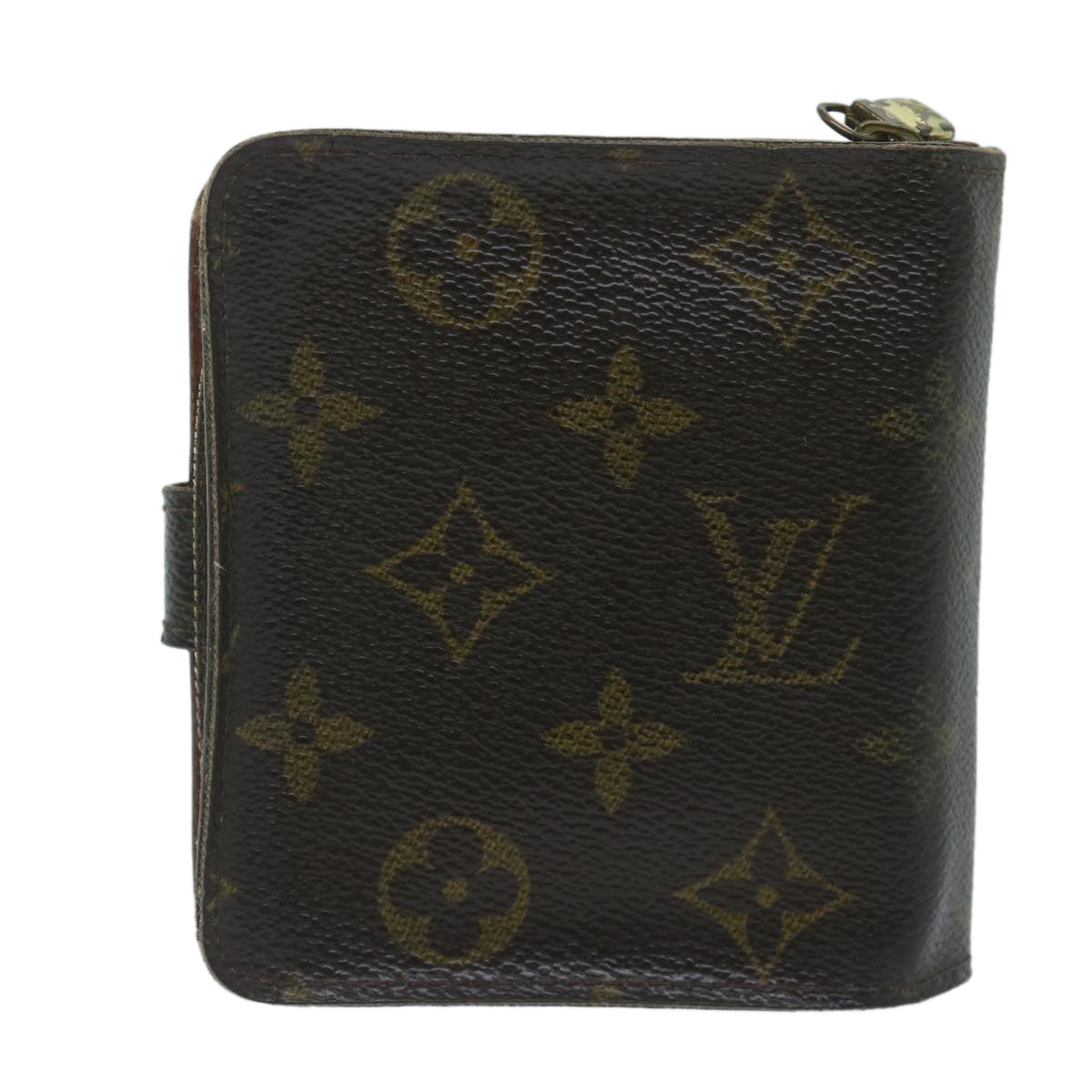 LOUIS VUITTON Monogram Compact Zip Wallet M61667 LV Auth ki3850