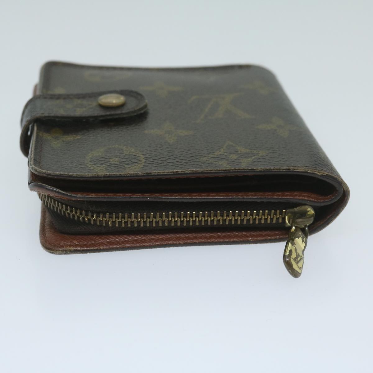 LOUIS VUITTON Monogram Compact Zip Wallet M61667 LV Auth ki3850