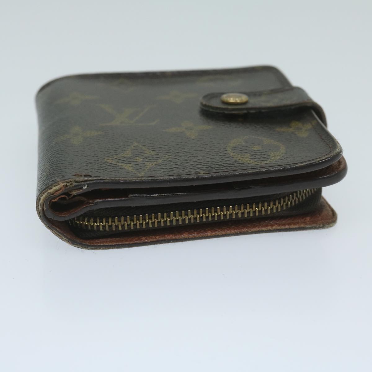 LOUIS VUITTON Monogram Compact Zip Wallet M61667 LV Auth ki3850