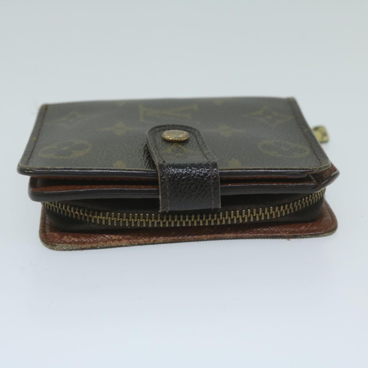 LOUIS VUITTON Monogram Compact Zip Wallet M61667 LV Auth ki3850