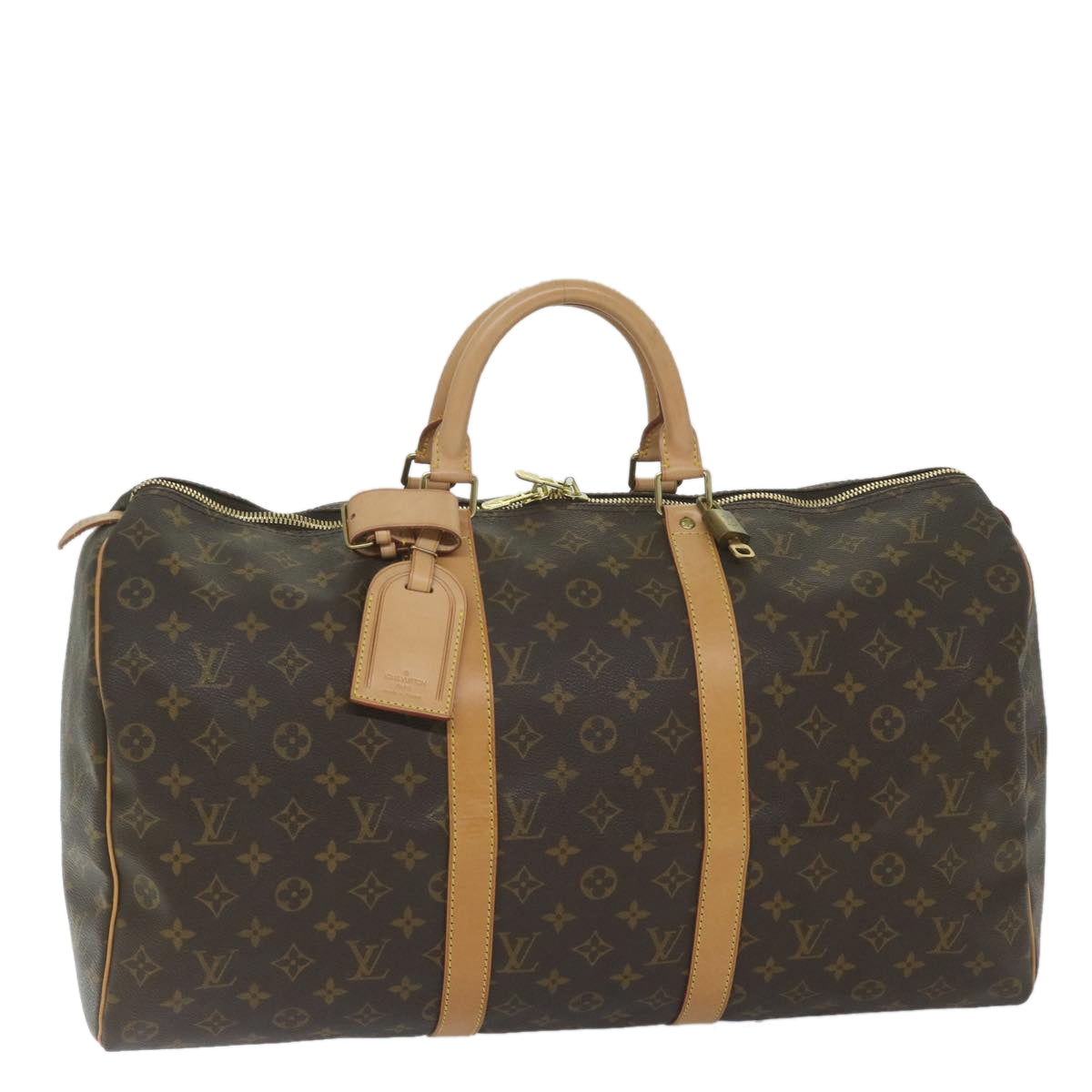 LOUIS VUITTON Monogram Keepall 50 Boston Bag M41426 LV Auth ki3858