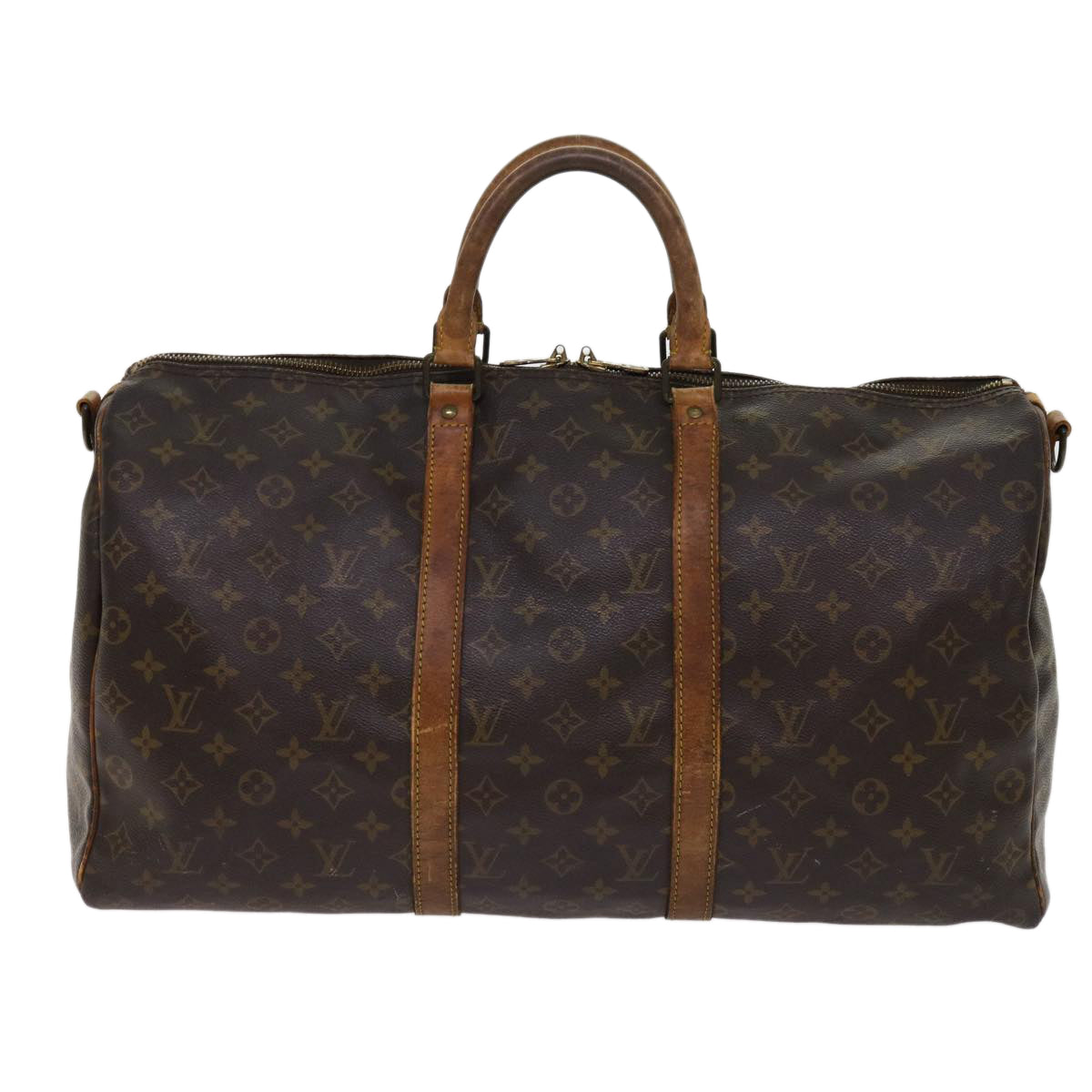 LOUIS VUITTON Monogram Keepall Bandouliere 50 Boston Bag M41416 LV Auth ki3894