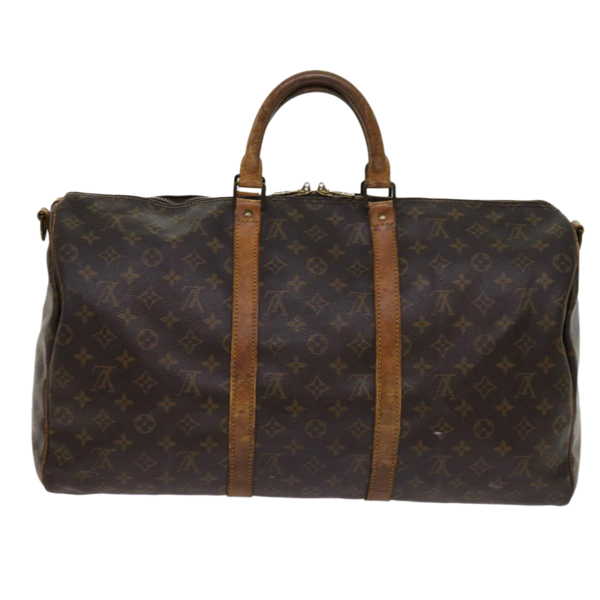 LOUIS VUITTON Monogram Keepall Bandouliere 50 Boston Bag M41416 LV Auth ki3894