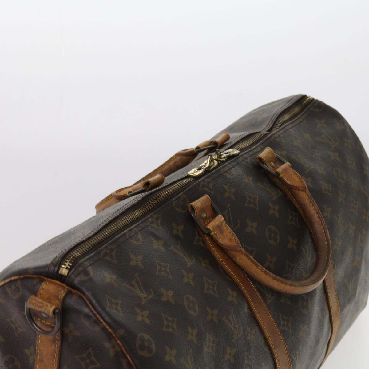 LOUIS VUITTON Monogram Keepall Bandouliere 50 Boston Bag M41416 LV Auth ki3894