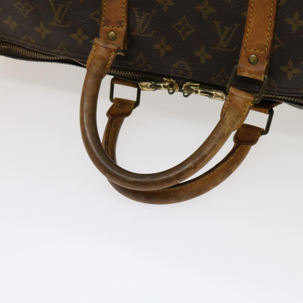 LOUIS VUITTON Monogram Keepall Bandouliere 50 Boston Bag M41416 LV Auth ki3894