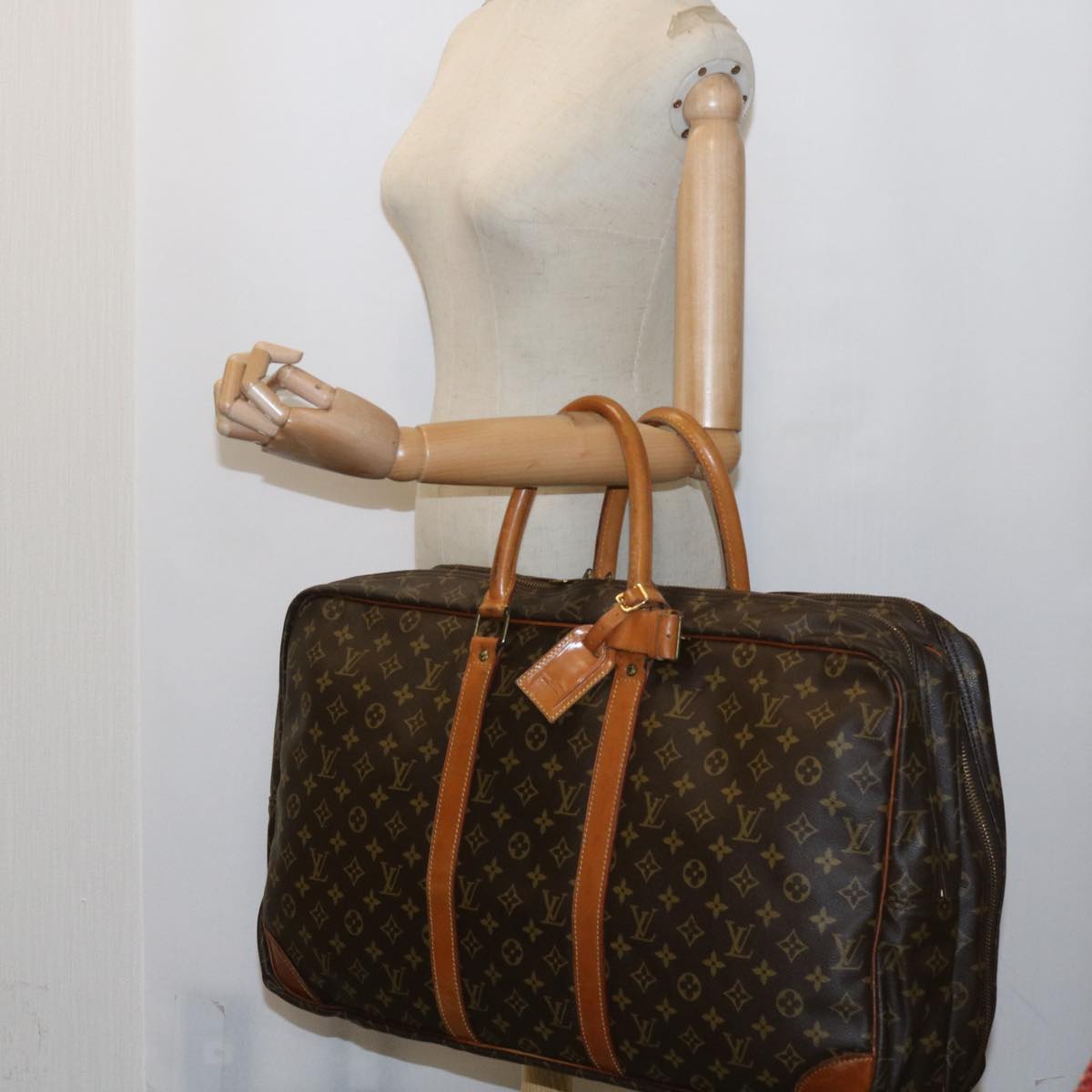 LOUIS VUITTON Monogram Sac 48 Earl Boston Bag M41383 LV Auth ki3926